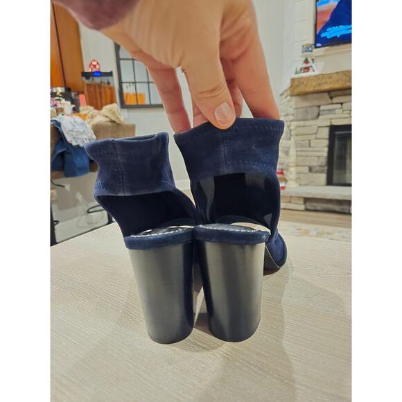 Patricia Nash Women's Blue Suede Open Toe Ankle Booties Casual Dressy Boho 8.5 - Picture 4 of 9